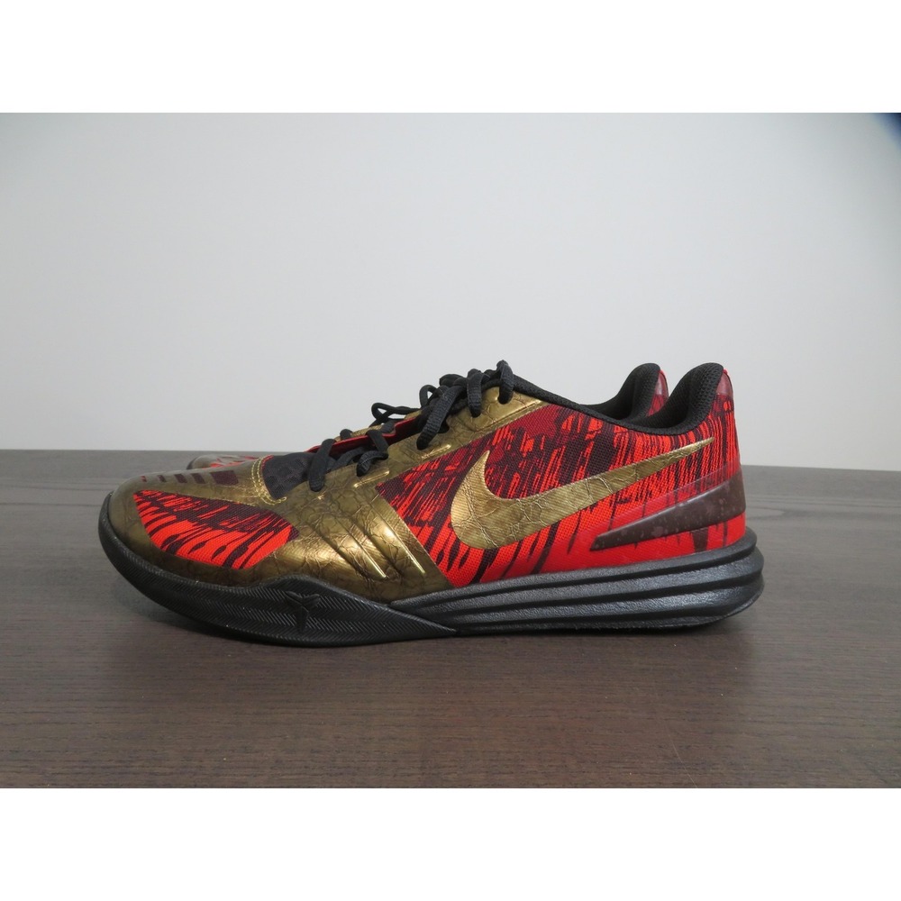Nike Kobe Mentality Shoes Mens 11 Iron Man Red Gold Gym Sneakers 704942-008 - Picture 4 of 10